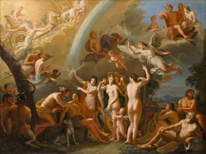 1766-Féréol Bonnemaison - Il giudizio di Paride (1650) - Wadsworth Atheneum, Hartford